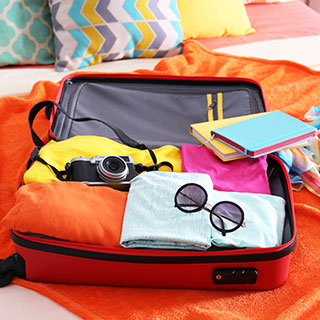 useful travel accessories: Rolling suitcase 