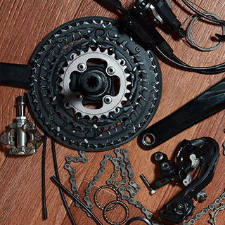 mountain biking parts & gear: