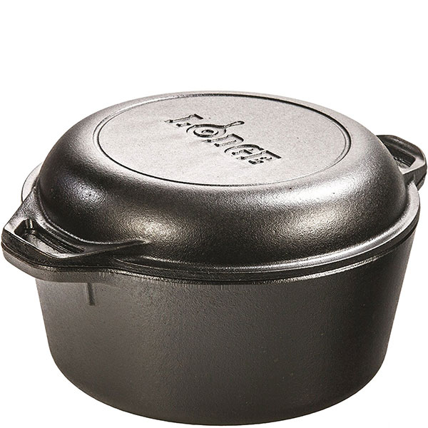 Lodge L8DD3 Cast Iron Double Dutch Oven