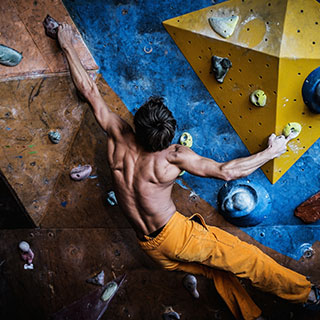 rock climbing indoor: 