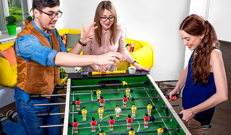 Play foosball at home