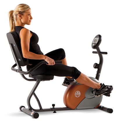 Recumbent exercise bikes