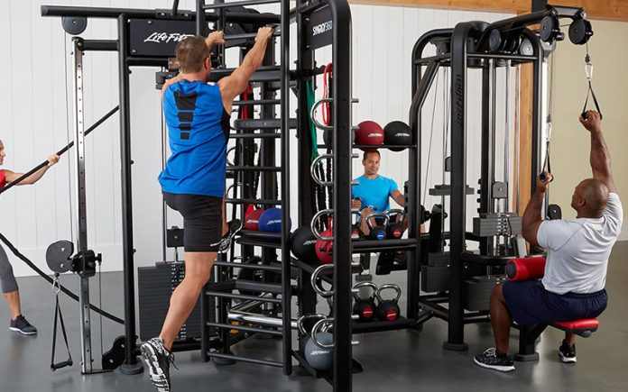 compact home gym: Workout On A Light Compact Home Gym