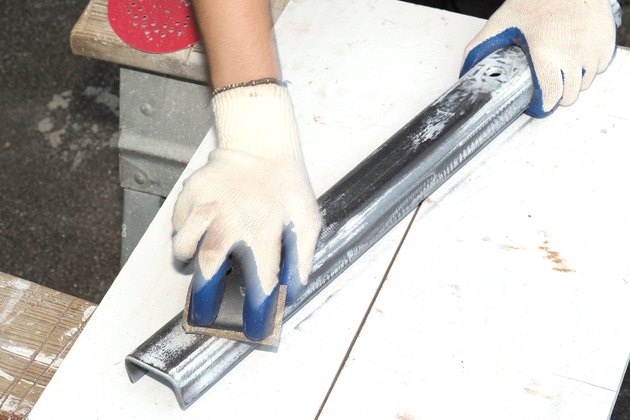 how to sand metal: Using a Sand Block