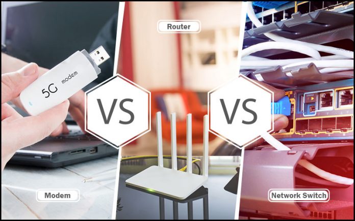 Modem-vs-Router-vs-Switch modem vs router vs switch: