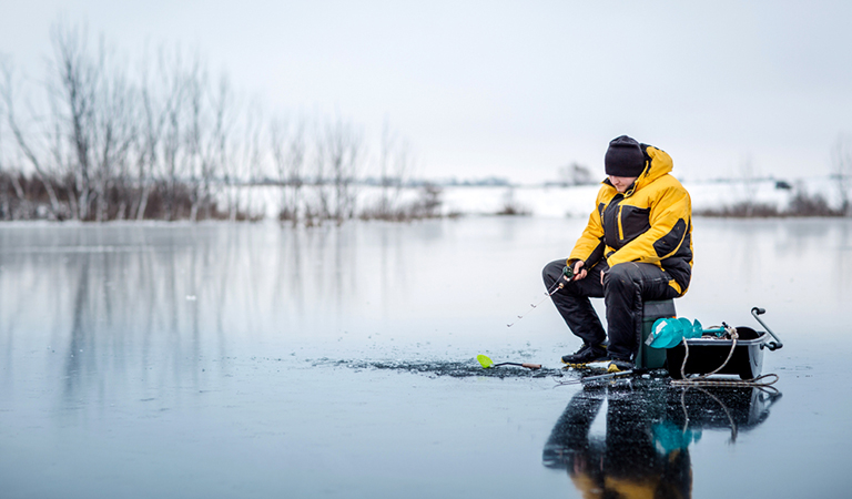 Ice fishing trip