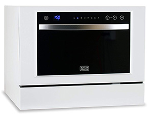 BLACK+DECKER BCD6W Compact Countertop Dishwasher